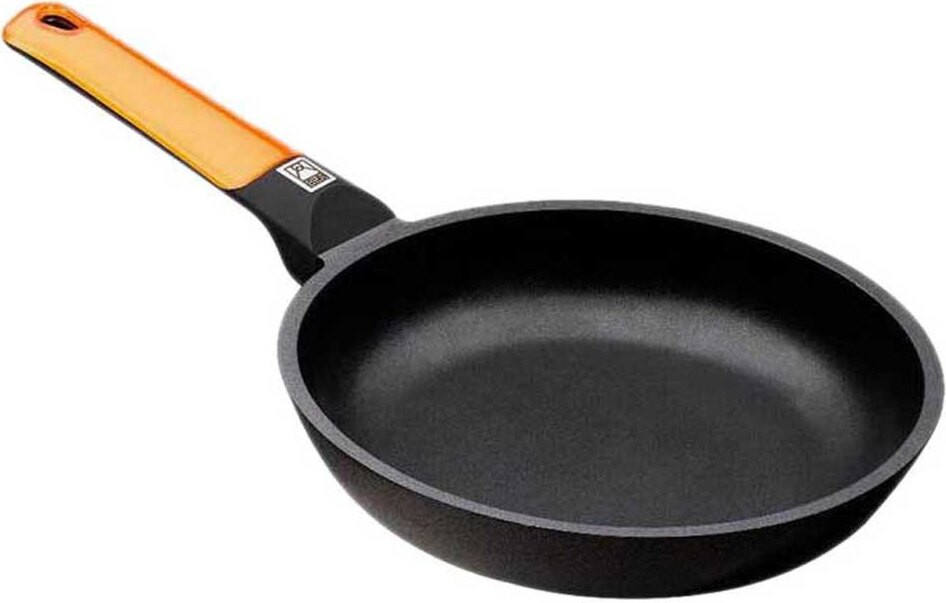 BRA A281228 Universele ronde pan Efficient Orange, Oranje, Aluminium en Keramisch, geschikt voor Gas, Halogeen en Inductie