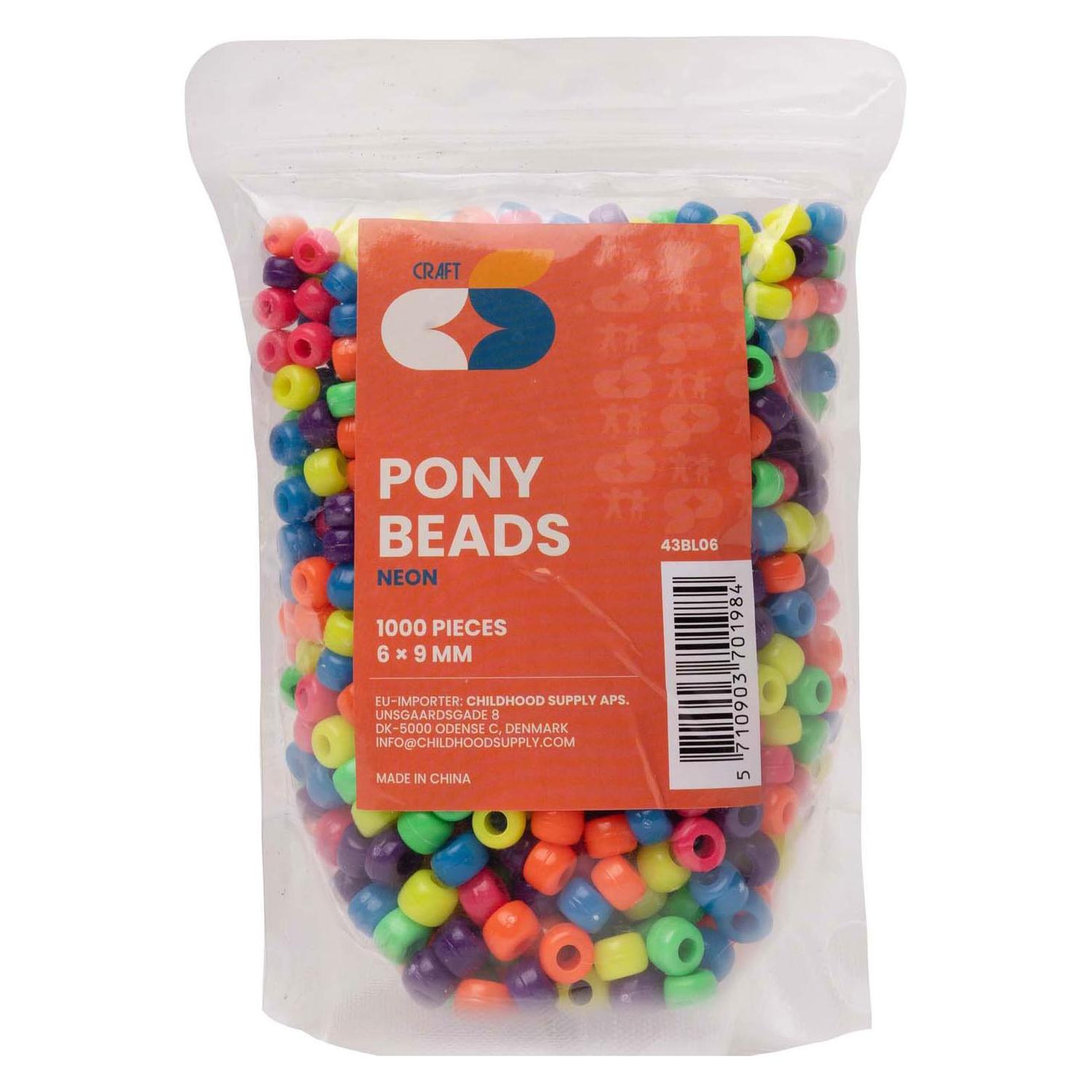 Colorations - Ponyperlen Neon 6x9 mm, 1000 Stk. (55623541)