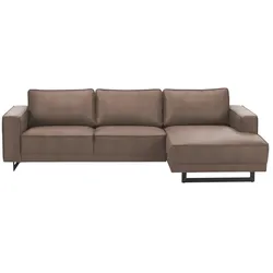 SOHO Ecksofa aus recyceltem Leder Sanja ¦ braun ¦ Maße (cm): B: 285 H: 85 T: 155.0