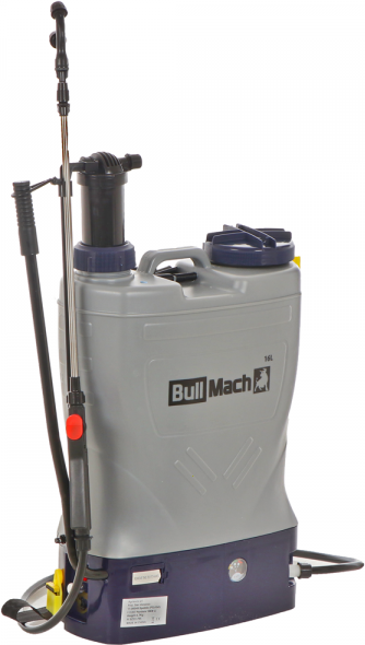 BullMach Pandora 16EM LI - Elektrische Rücken-Sprühpumpe - Akku 12V 8Ah oder manuell