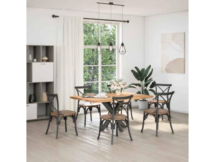 KTHLBRH Stahl Tischbein 85x85x72-73 cm Anthrazit Pulverbeschichteter Stahl, verstellbare Nivellierfüße, vorgebohrte Löcher, Spinnenform für Esstisch