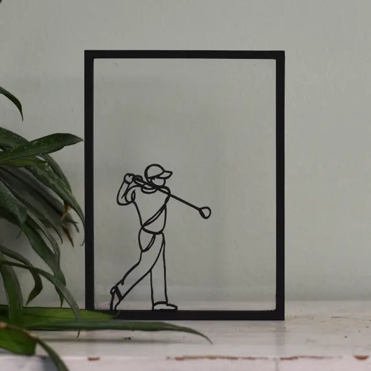 Houten Floating Frame Lijstje - Golfer