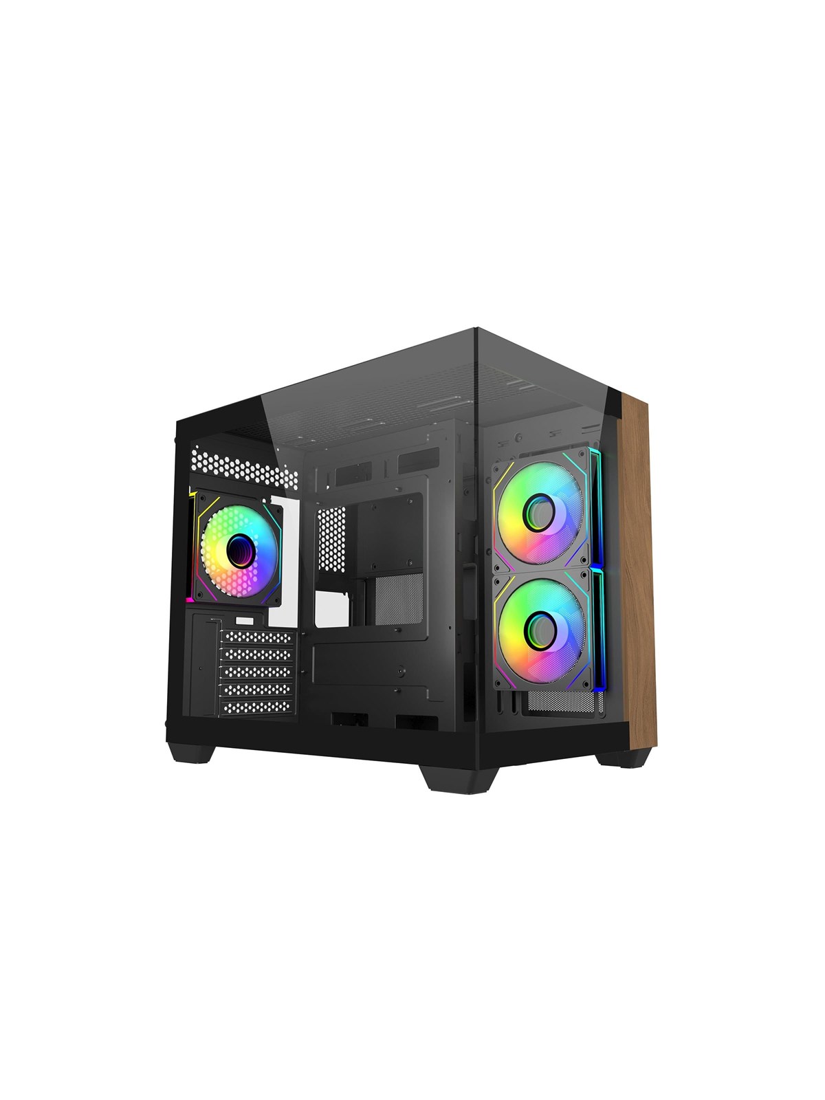 Cooler Master Elite 481 Wood - Gehäuse - Tower - Schwarz