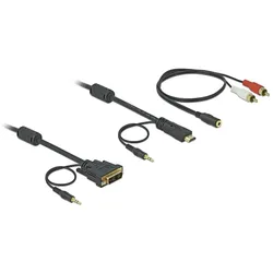 DELOCK DVI Kabel DVI(18+1) -> HDMI St/St 2.00m +Audio
