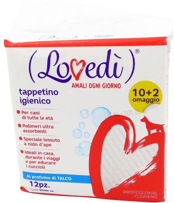 LOVEDI Lovedì Tappetini Igienici al Talco 10+2 60x60