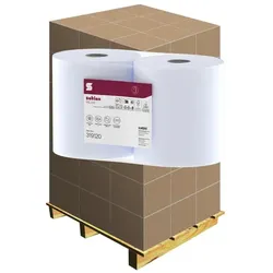 Putztuchrolle Wepa Satino HiLine CR1 3-lagig 350 m blau 48 Rollen/Palette, Blattformat 23x35 cm, 1000 Abrisse/Rolle