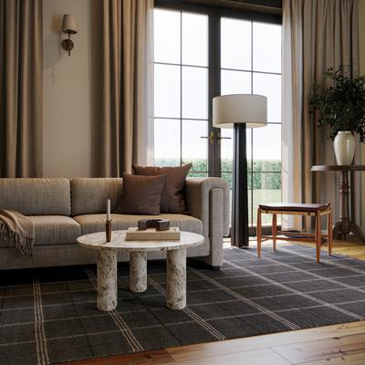 Nate Berkus x Rugs USA Nate Berkus Downing Plaid Wool Cozy Area Rug