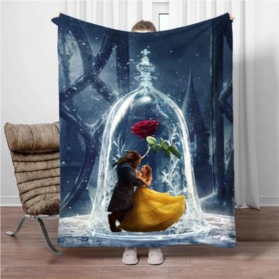 Uplift Picks Beauty And The Beast Flannel Throw Blanket Soft Cozy Sofa Blanket 07 150x200cm (59x79in)