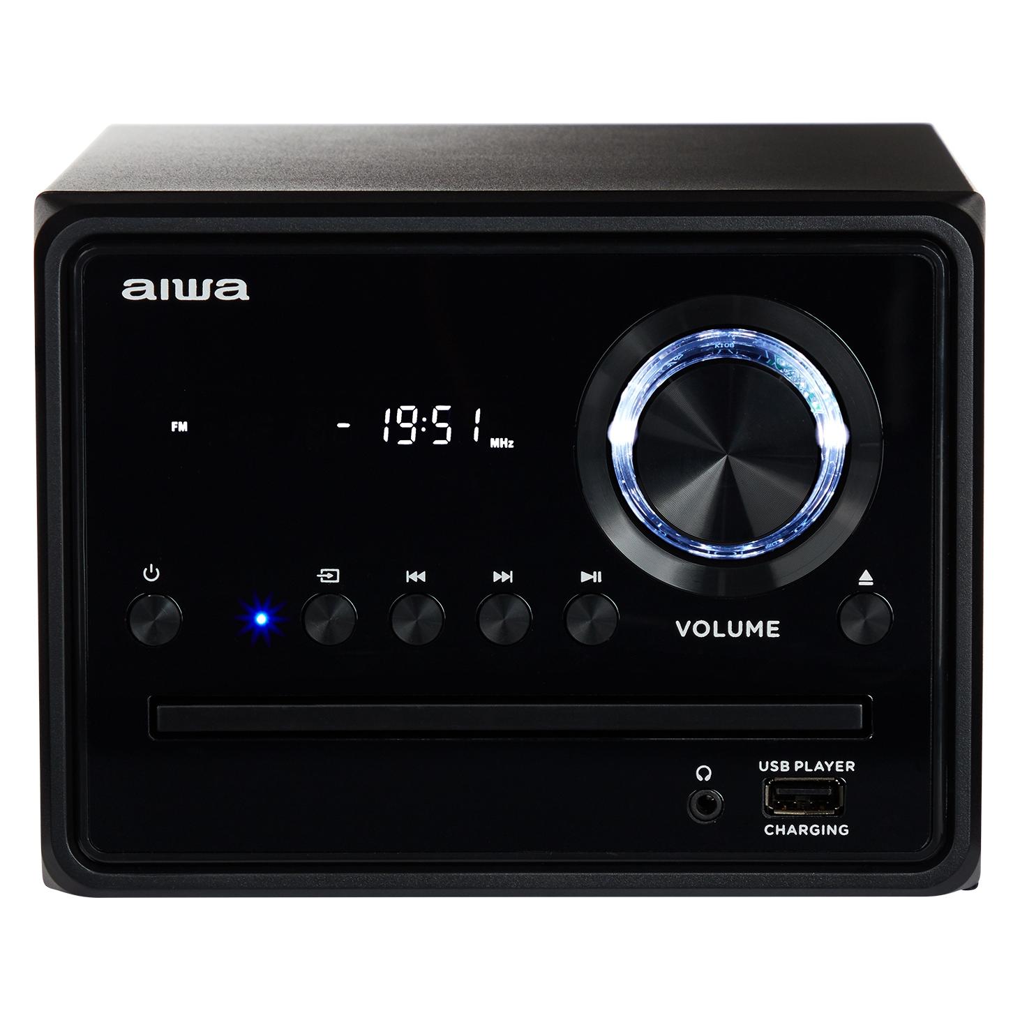 Aiwa MCBT-350 Micro Hi-Fi System, black (Bluetooth, CD Player, 2x 10 W) (70430754)