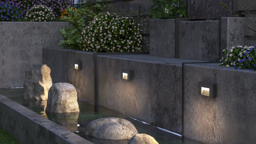 Lutec Arteo Design Wandlamp Grijs