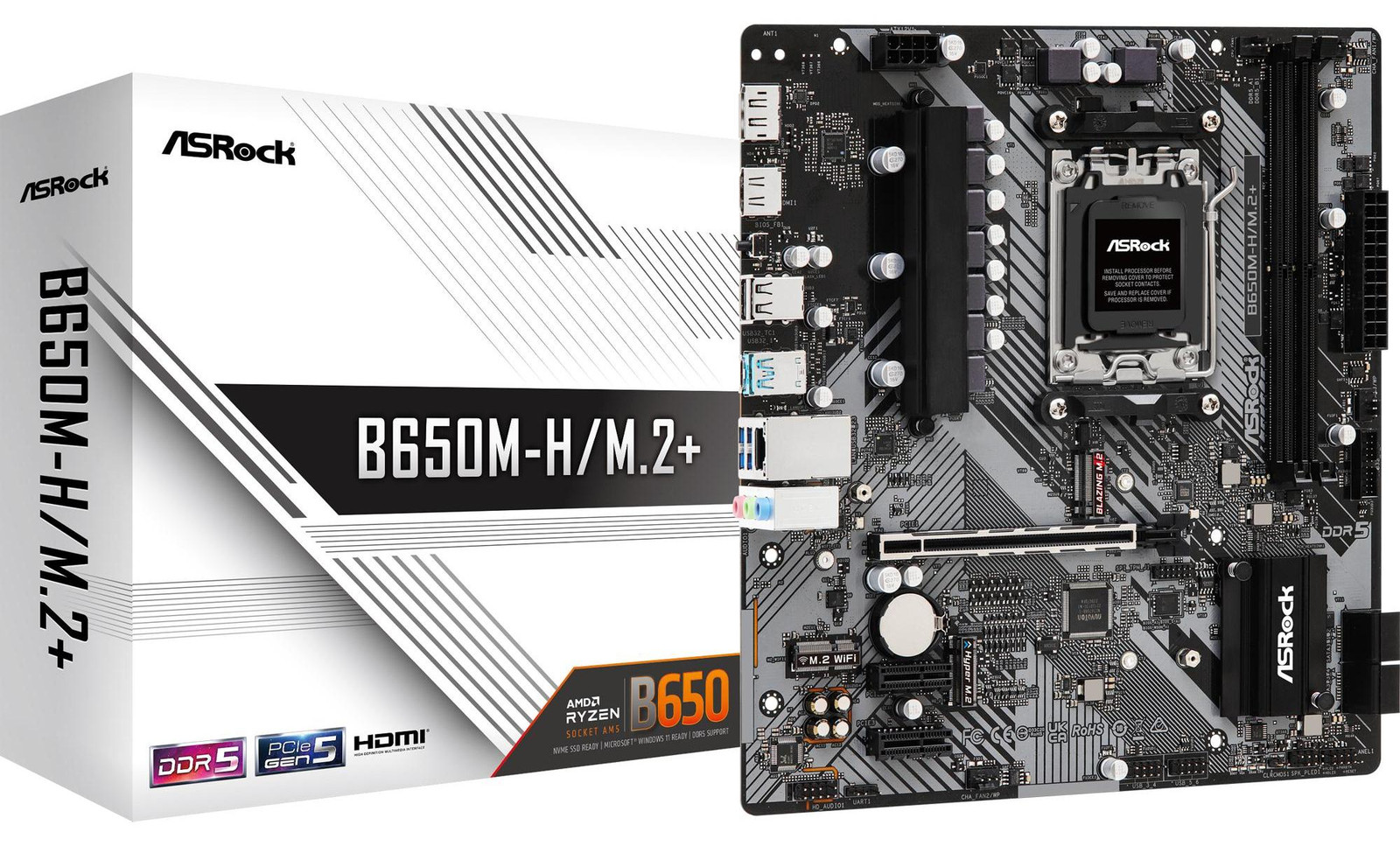 ASRock B650M-H/M.2+ moederbord