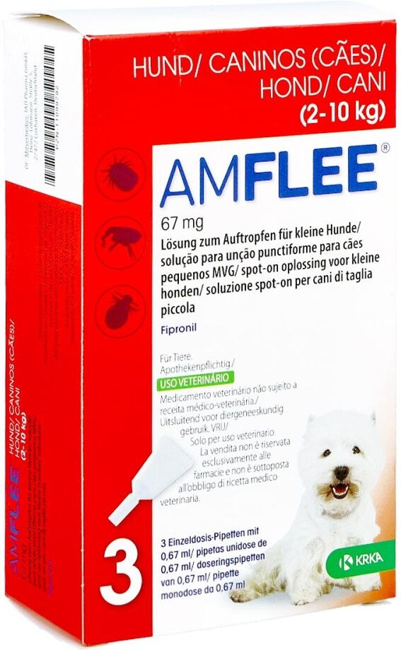 Amflee 67 mg Lösung zum Auftropfen für kleine Hunde