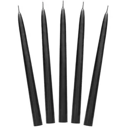 2x Partydeco, Kerzen, Kerze für Kerzenständer Schwarz 24cm - (10Stk) (10x)