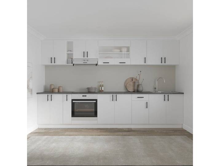 Set Cuisine haaus Karo V32 Blanc Plan de travail Thermo 28 mm L 340 cm