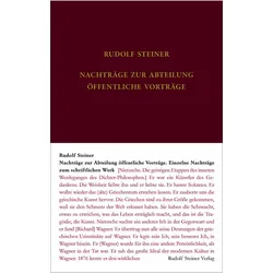 Nachtragsband zum Vortragswerk: Öffentliche Vorträge. Einzelne Nachträge zum schriftlichen Werk, Sachbücher von Rudolf Steiner