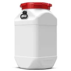 Weithalsfass aus Polyethylen (PE), quadratisch, 80 Liter