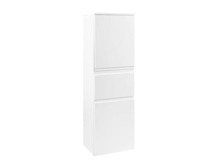 Midischrank WELLTIME Cardiff , weiß, B:40cm H:130cm T:35cm, Holzwerkstoff, MDF, Schränke, Midischrank, Breite 40 cm, mit Softclose-Funktion