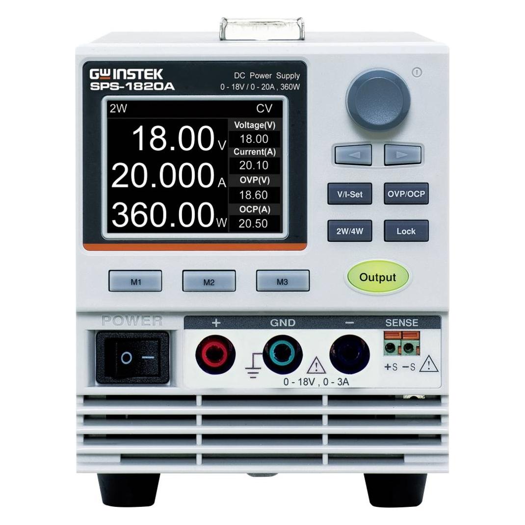GW Instek SPS-1820A (EU Type) Labornetzgerät, einstellbar 0 - 24 0 - 15 A 360 (01PS182A10GS)