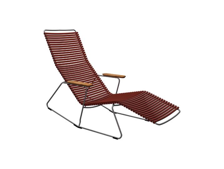 Houe - Transat inclinable Click - Rouge - Acier thermolaqué - Designer Henrik Pedersen