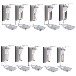 10 Desinfektionsspender mit Abtropfschale | Alu/Kunststoff | 500 ml