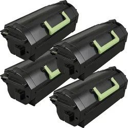4 Kompatible Toner ersetzt Lexmark 24B6015 Multipack schwarz