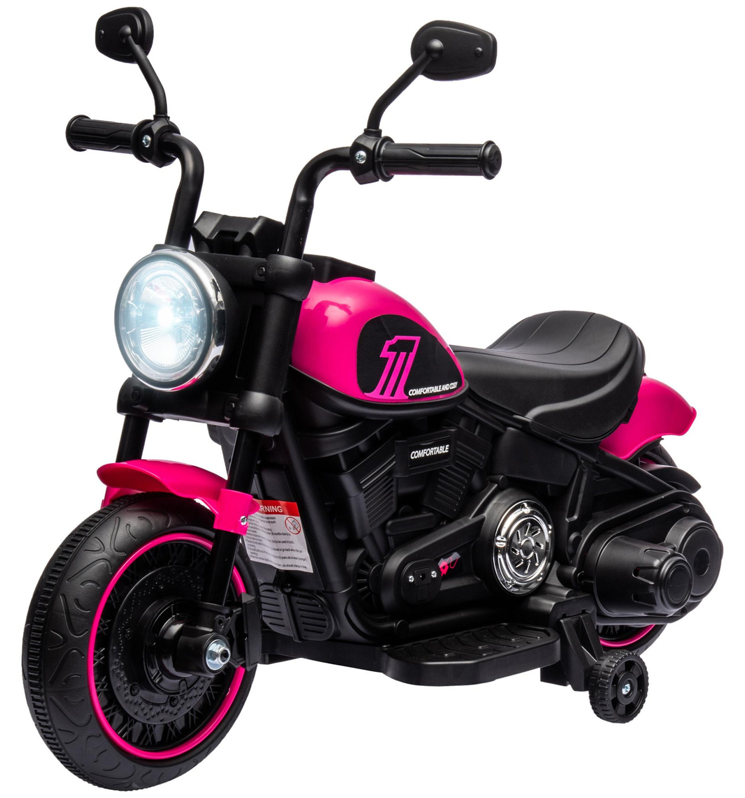 HOMCOM Elektrische kinderauto motorfiets 6V voor kinderen van 1,5 tot 3 jaar