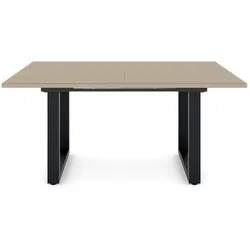 Mäusbacher Esstisch mit Auszug Vitrum 160/210 x 90 cm Glas Grau Taupe
