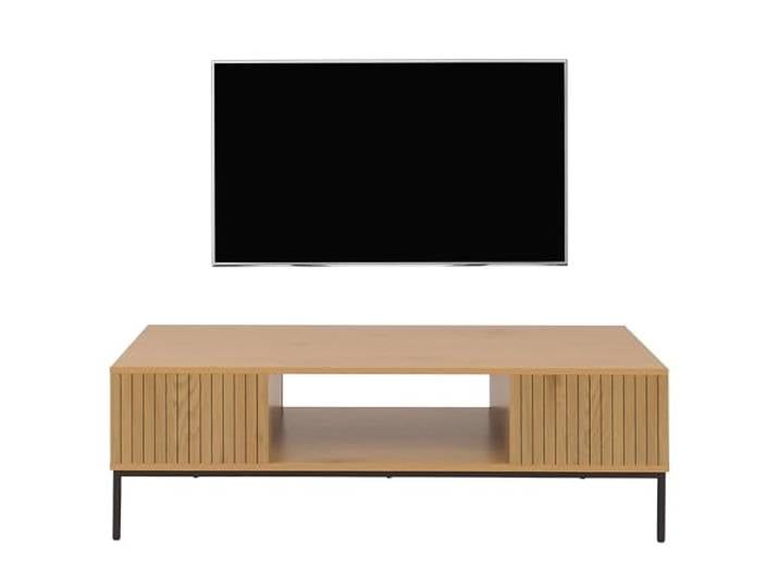 Mendler TV-Rack HWC-O39 Melamin MDF 39x120x60cm - Natur TV-Board, Fernsehtisch, Lowboard, TV-Schrank, Ablage, Fächer