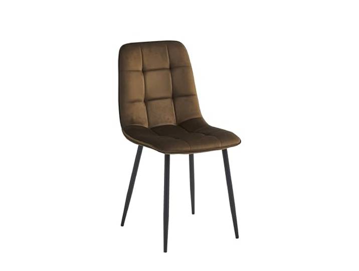 Colenis Esszimmerstühle 2er Set, Samt, Braun, ohne Armlehnen, Ela Polsterstuhl, Küchenstühle, Metallbeine, bis 120 kg belastbar, Schminktischstuhl, Wohnzimmer, Homeoffice