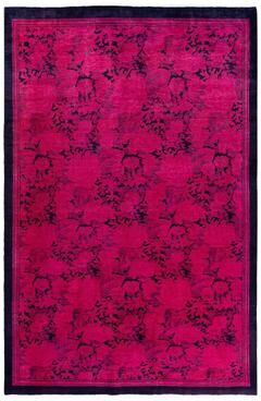 Overton "Fine Vibrance One-of-a-Kind Handmade Area Rug - Pink, 5' 10"" x 9' 0"" - 5' 10"" x 9' 0"""
