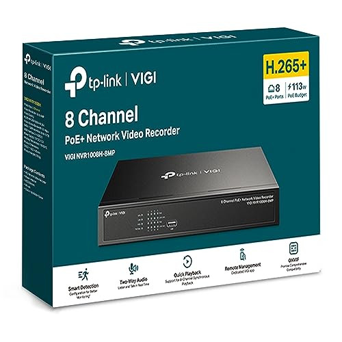 TP-Link VIGI NVR1008H-8MP Netwerkvideorecorder (NVR) met 8 kanalen