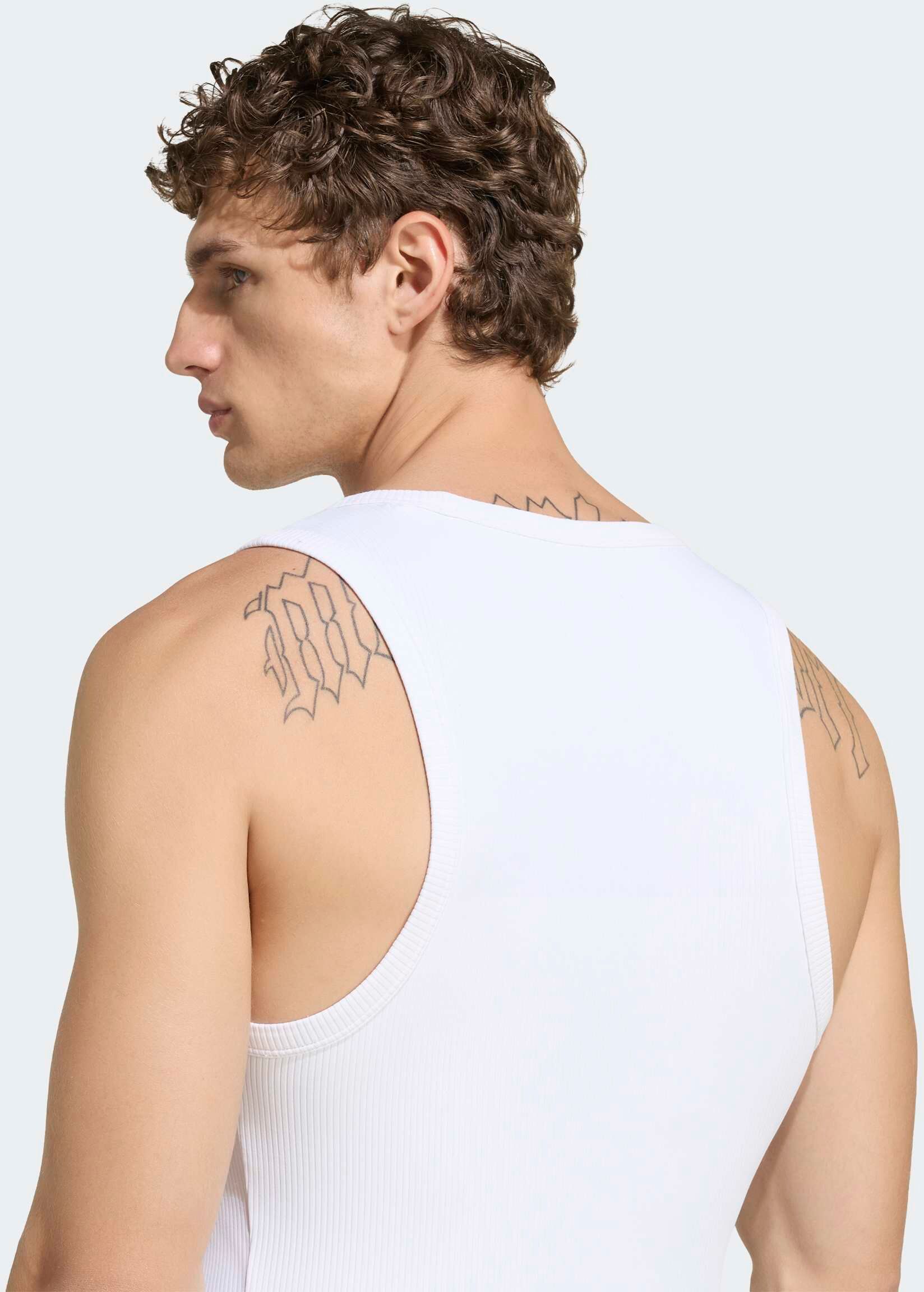 Tanktop ADIDAS PERFORMANCE "PRIMELIFT ESSENTIALS WORKOUT, GERIPPT", Herren, Gr. 3XL, weiss (weiß), Obermaterial: 86% Polyester, 14% Elasthan, Rundhals, Tops Tanktop weiß 3XL