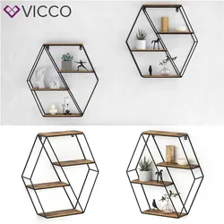 VICCO Loft Wandregal FYRK Gewürzregal Industrial Küchenregal eckig Bücherregal