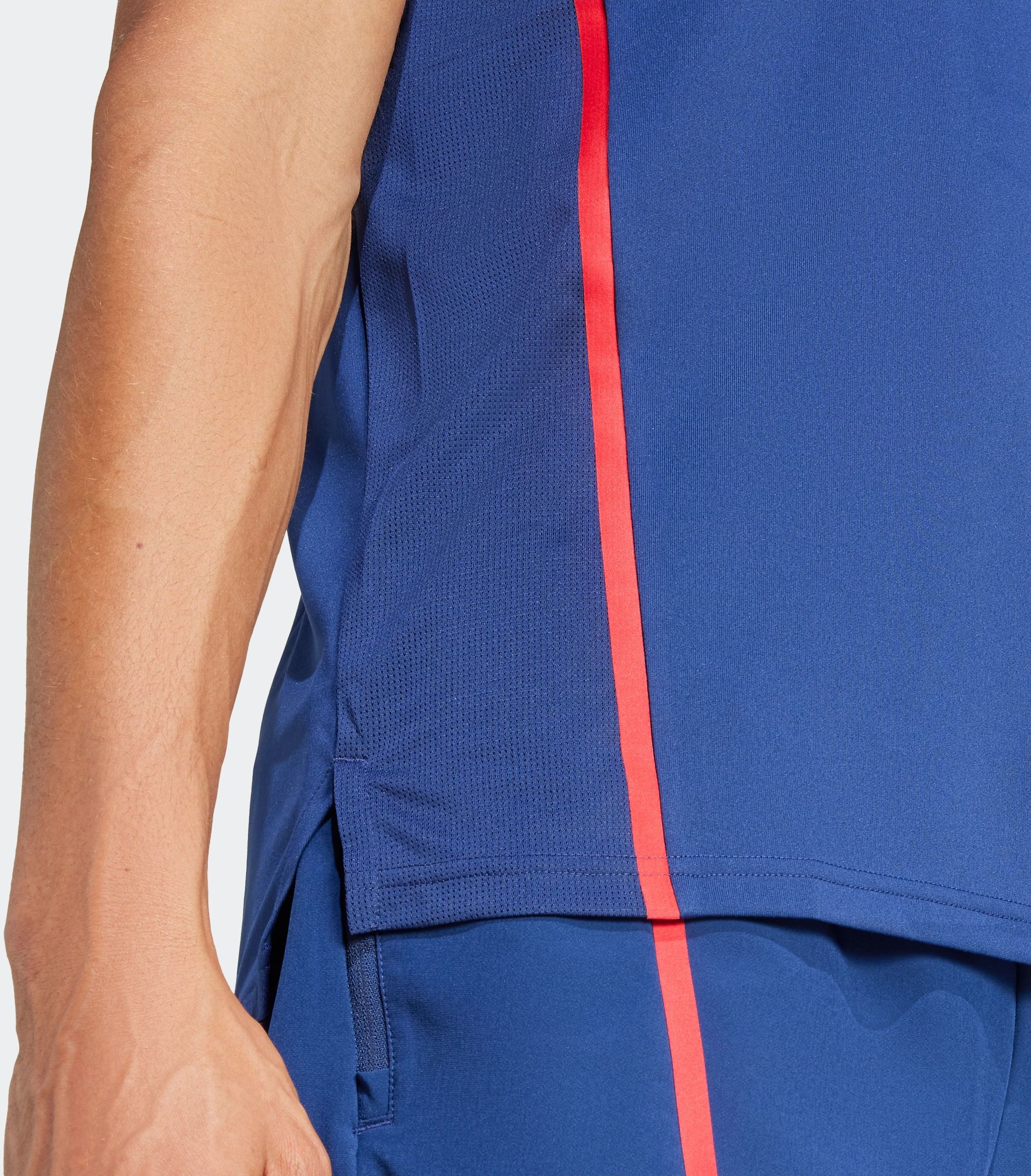 T-Shirt ADIDAS PERFORMANCE "DESIGNED-FOR-TRAINING LEGACY" Gr. M, weiss (dunkelblau, chalk weiß), Shirts, Herren, M, Obermaterial: 100% Polyester, T-Shirt dunkelblau, chalk weiß M