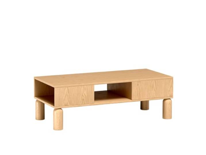 Kaffeetisch KINSARVIK - Eiche - Hohe Beine - Schublade - 110 x 37 x 50 cm