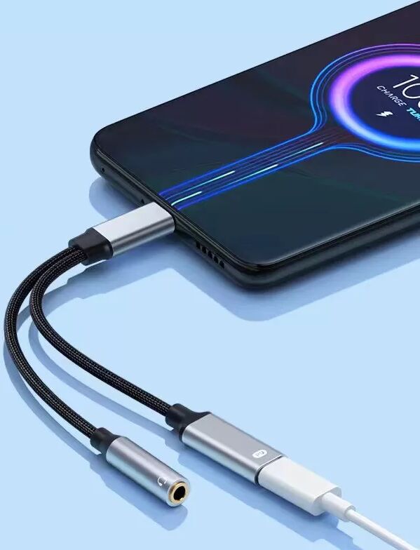 INF Type-C 2-in-1 Adapter: 60W Ladeleistung & Audio für Android Geräte