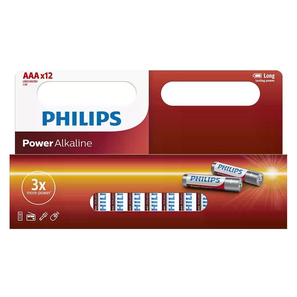 Philips Power Alkaline (12 Stk., AAA) (LR03P12W)
