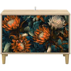 vidaXL, TV Möbel, Famelin (Orangenmuster) (33 x 69 x 50 cm)