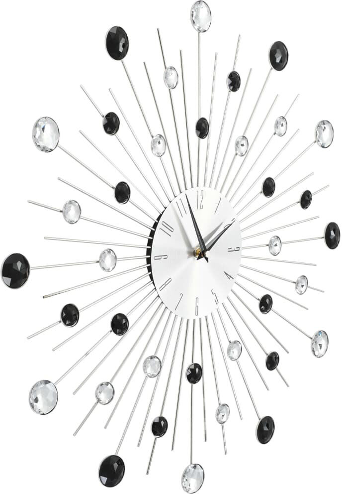 Fairmont Park Doiron 50cm Wall Clock Silver/Black 50