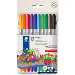 STAEDTLER Noris Club Fasermaler mit Doppelspitze 10er Pack retail