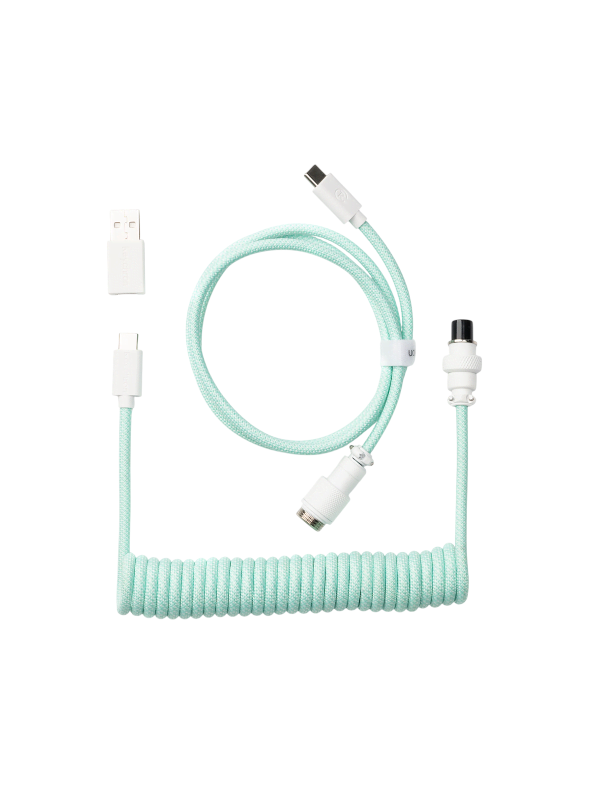 Keychron Gewendeltes Aviator USB 8K-Kabel, gerade (Mint) - Tastaturkabel - Grün