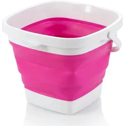 König Design Eimer faltbar Falteimer Putzeimer Wassereimer Camping Campingeimer Angeleimer, Reinigungsutensil, Pink