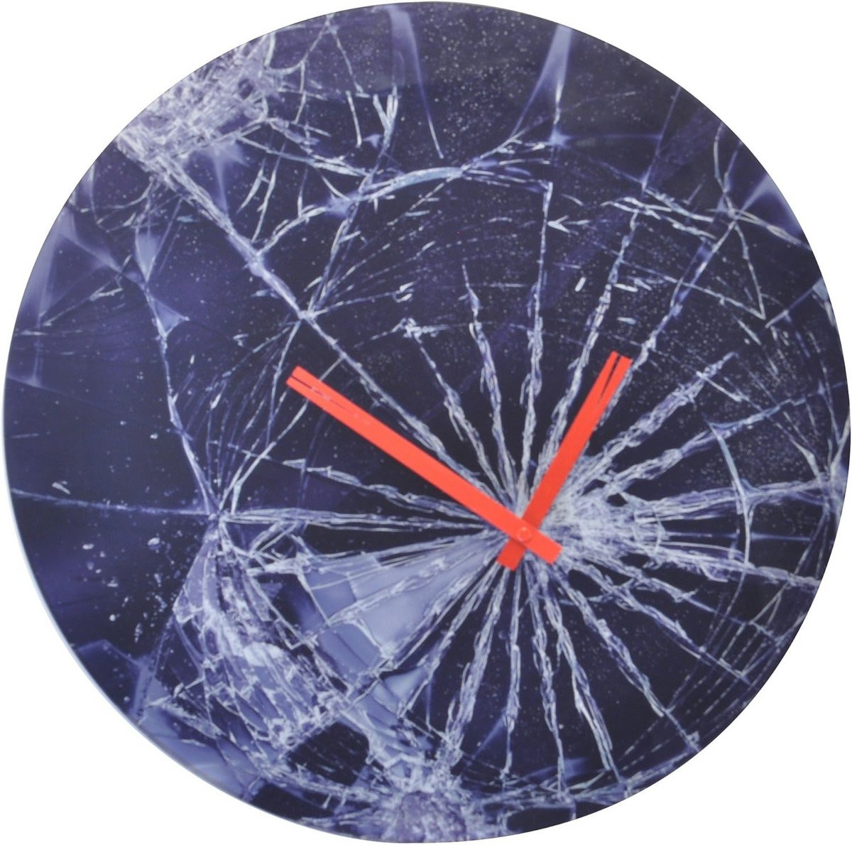 Blauwe Crash Wandklok voor Modern Interieur