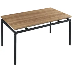 En.Casa, Esstisch, Esstisch Hemnes für 6 Personen 140x80 cm Eiche-Optik (140 x 80 x 75 cm)
