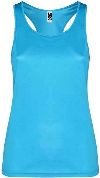 Débardeur technique personnalisé en polyester piqué Shura Turquoise L