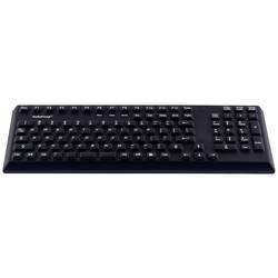 GETT TKG-105-IP68-BLACK-USB-DE Kabelgebunden Tastatur Deutsch, QWERTZ Schwarz IP68 Wasserdicht und staubgeschützt, Silikonmembran KG02440