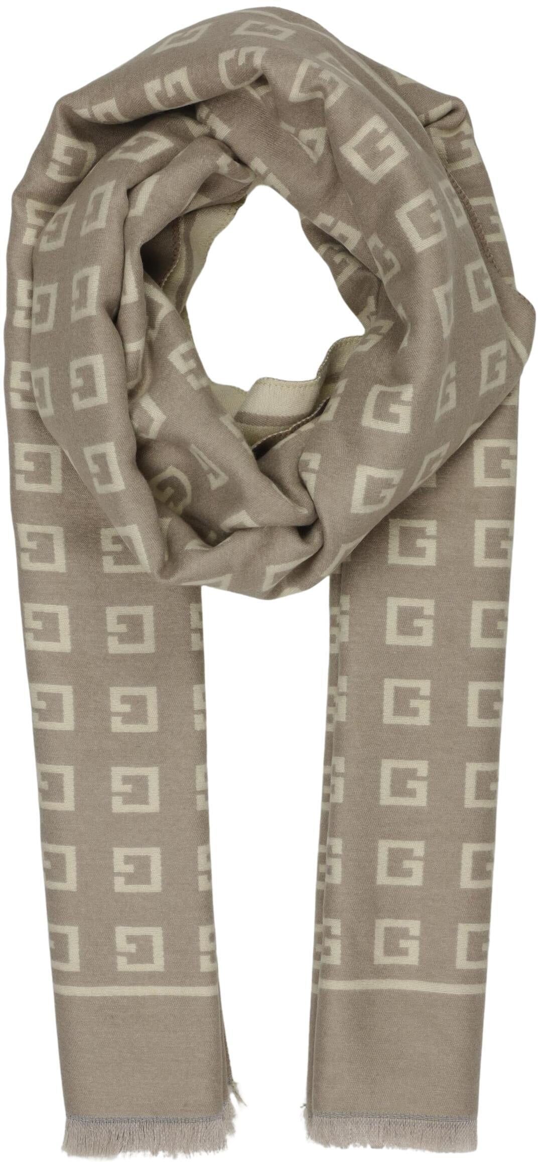 Zwillingsherz Damen Schal oder Tuch, Beige, Viskose - Second Hand
