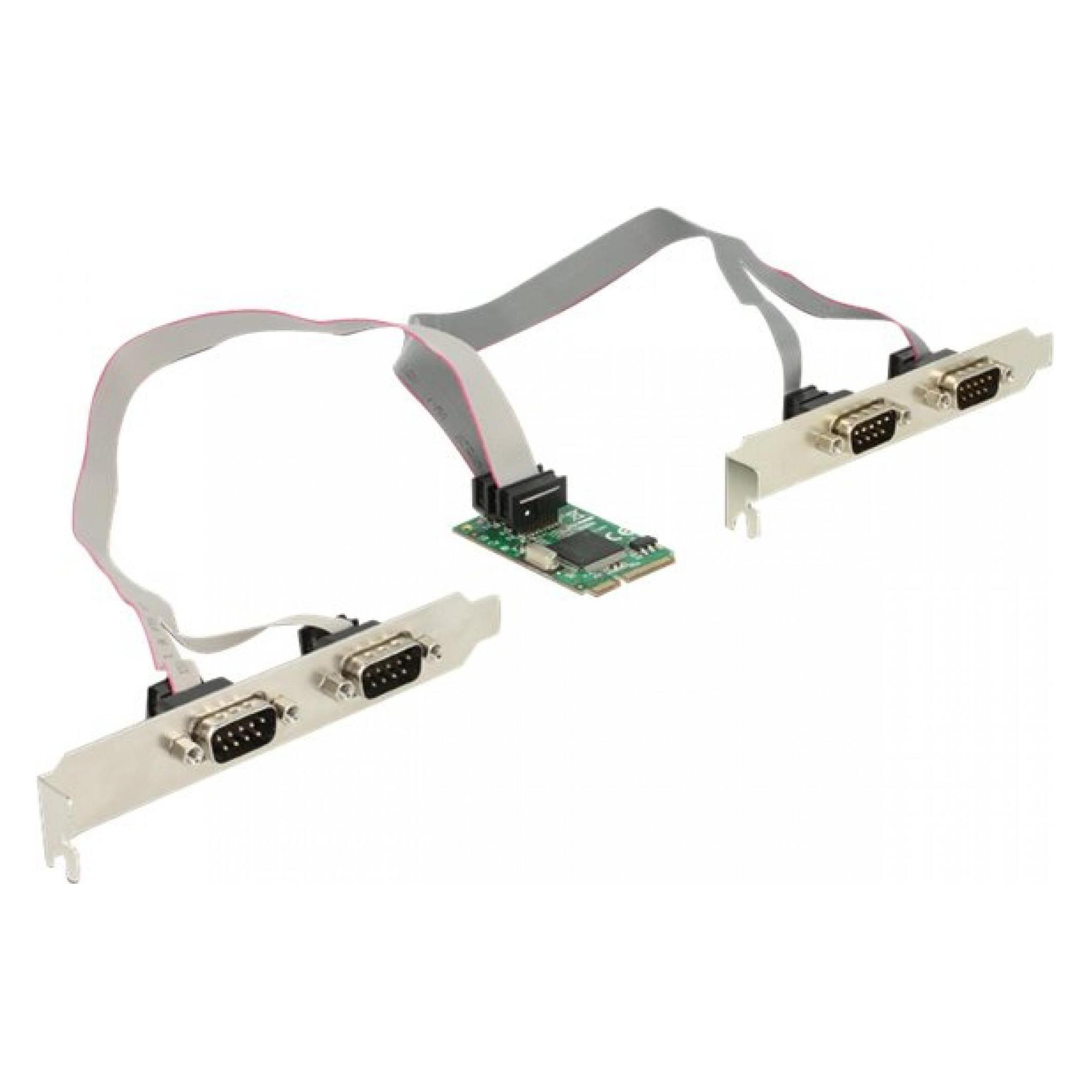 Delock MiniPCIe I/O PCIe full size 4 x Serial RS-232 (95243)