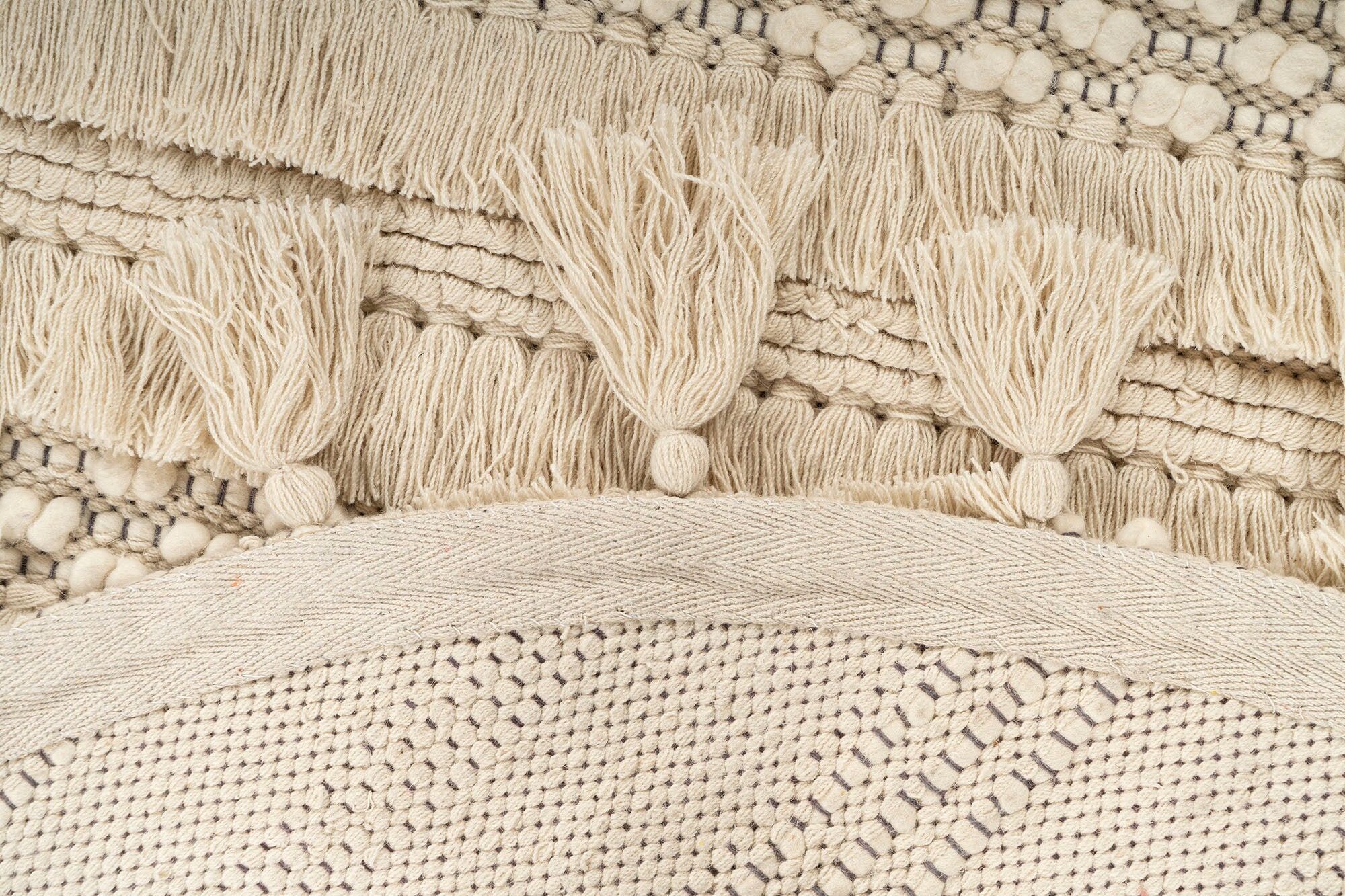 Wollteppich ME GUSTA "Bohist 325", beige (natur), B:160cm H:18mm L:160cm Ø:160cm, Wolle, Teppiche, Wollteppich natur B : 160cm Ø 160cm 1 Stk., 18mm, L: 160cm Ø 160cm