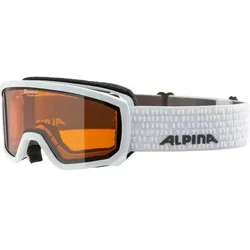 Alpina SCARABEO JR. - Skibrille / Snowboardbrille für Kinder - white matt